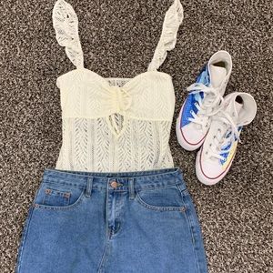 Urban Outfitters Crochet Bodysuit
